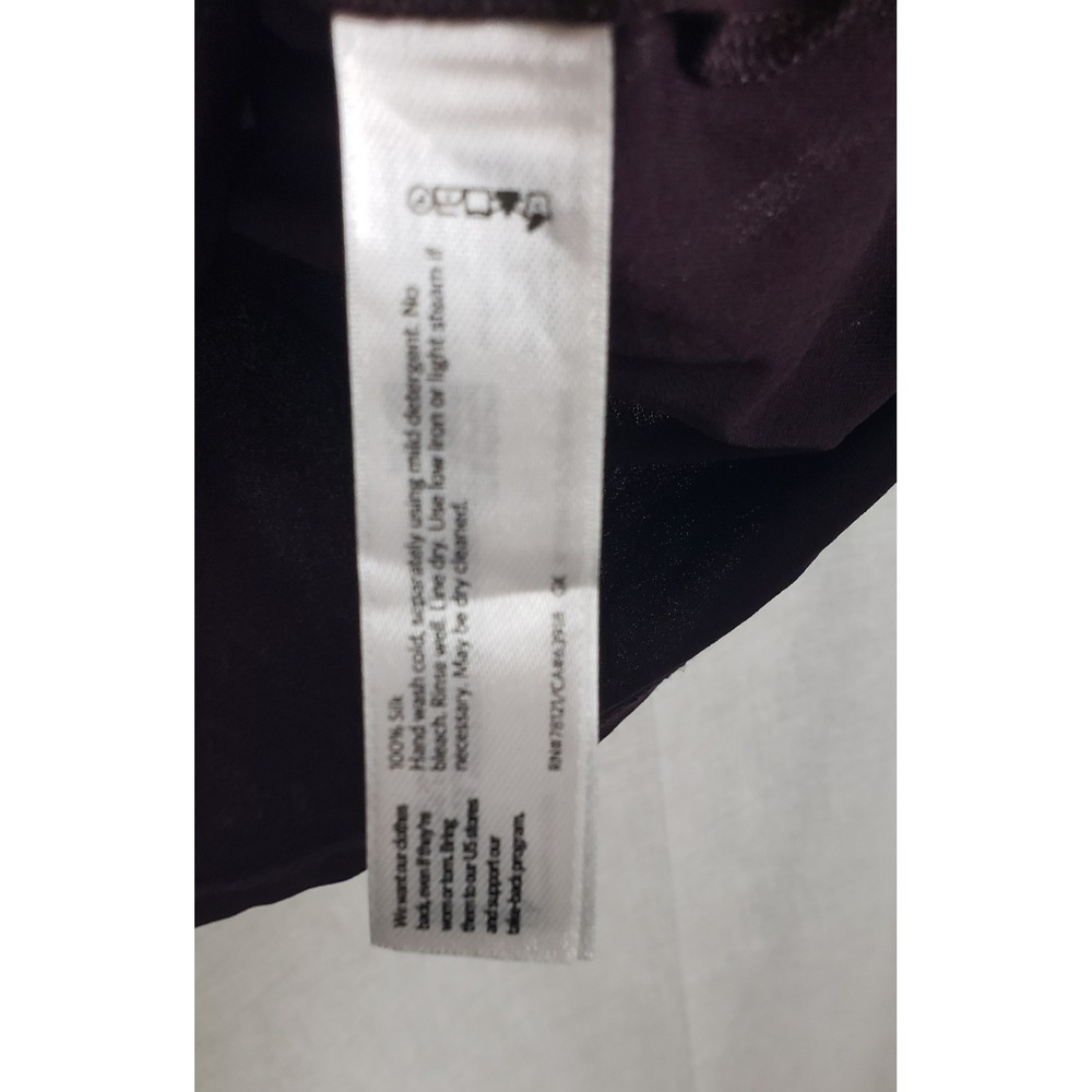 Eileen Fisher 100% Silk Boxy Blouse Top Plum Purple 1X Quiet Luxury Capsule Chic - Picture 4 of 8